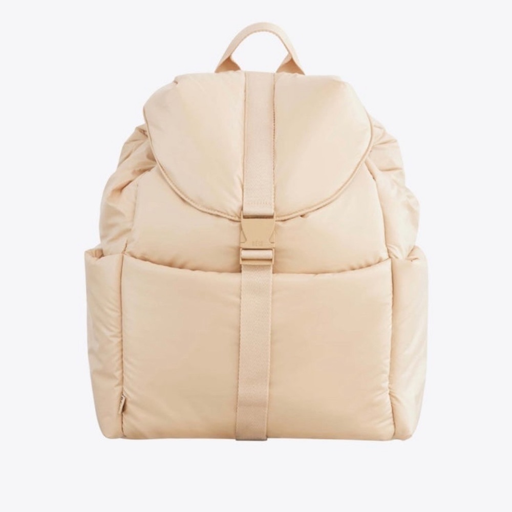 NWT Beis The Cargo Puffer Puffy Backpack in Beige (Air Collection)